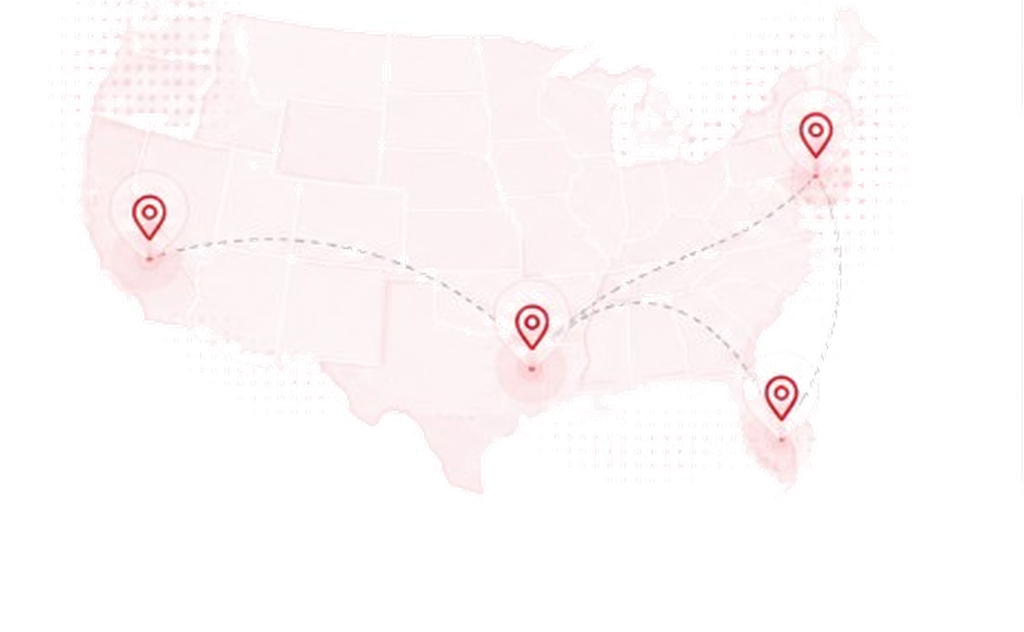 Map of U.S. service areas covered by Repair Factory